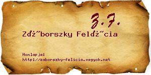 Záborszky Felícia névjegykártya